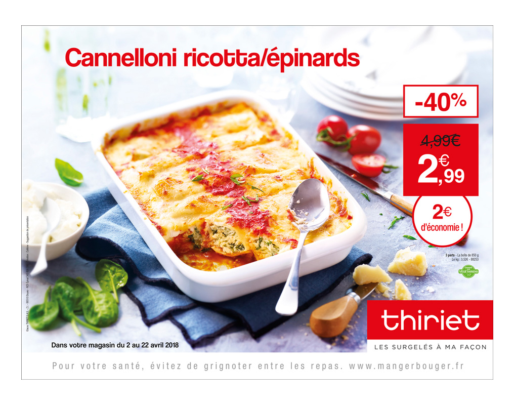 Cannelloni / Client Thiriet / Agence CAFE(!)NE